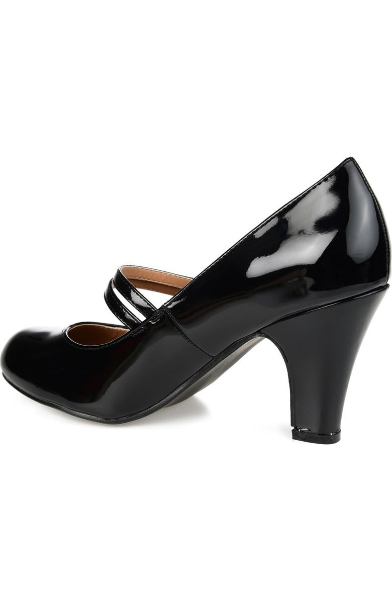 Journee Collection JOURNEE Wendy Patent Mary Jane Pump, Alternate, color, Black