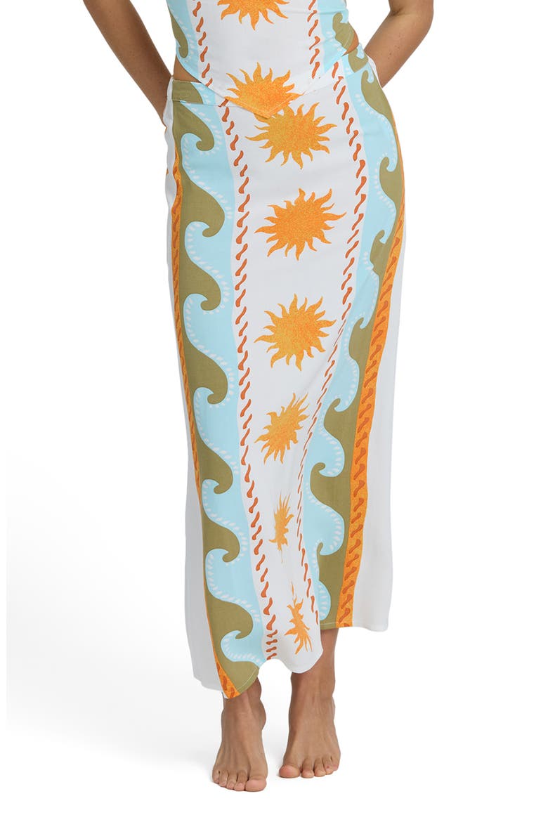 Tides Call Cotton Blend Midi Skirt, Main, color, SALT CRYSTAL
