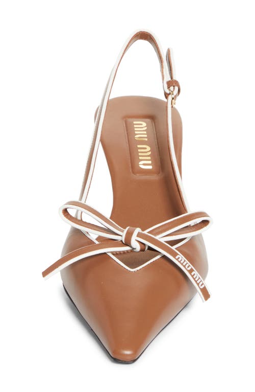 MIU MIU MIU MIU BOW SLINGBACK KITTEN HEEL PUMP