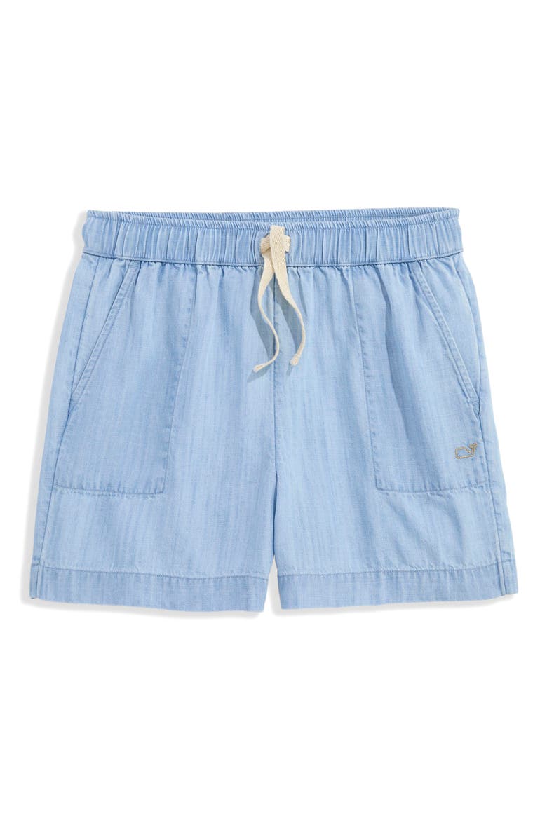 Kids' Chambray Shorts, Main, color, LIGHT ACID WASH