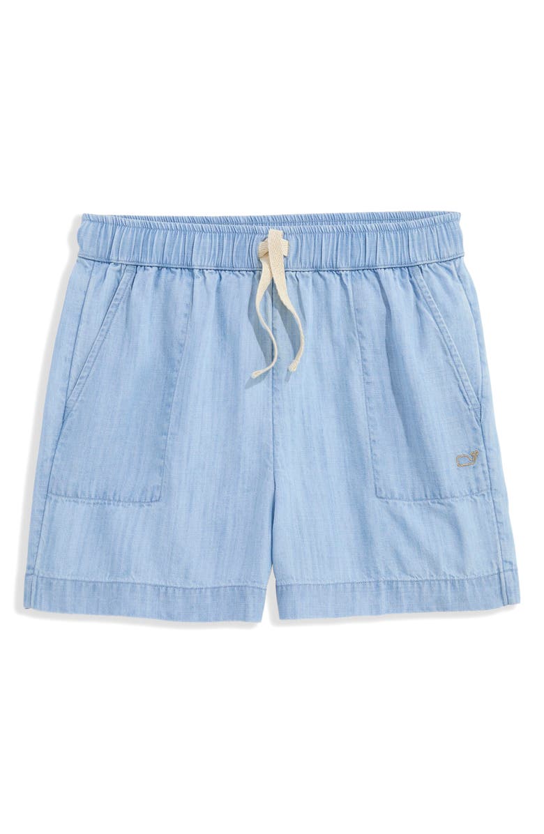 vineyard vines Kids' Chambray Shorts, Main, color, Light Acid Wash