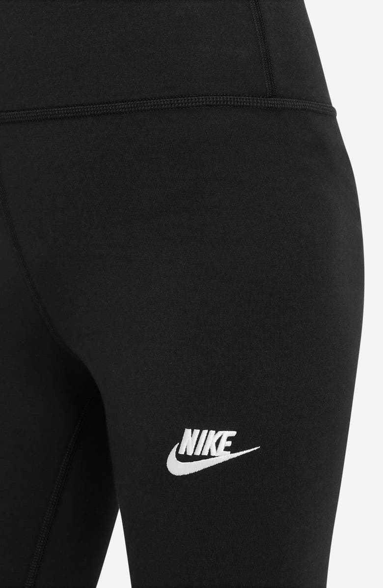 Nike Kids' Sportswear Classics High Waist Leggings, Alternate, color, Black/ White