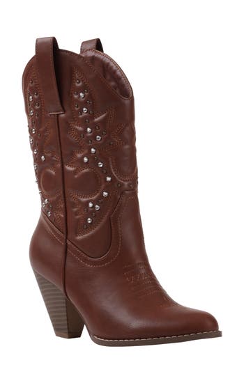 Good Choice New York Beth Western Boot In Cognac