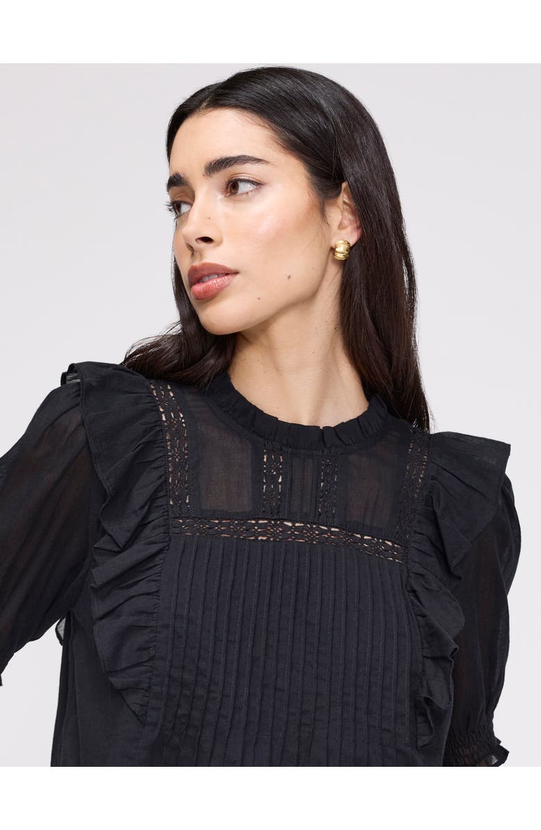 Finery London Jolin Puff Sleeve Cotton Top, Alternate, color, 
