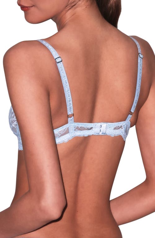 Fleur Du Mal Bianca Lace Underwire Balconette Bra In Gray