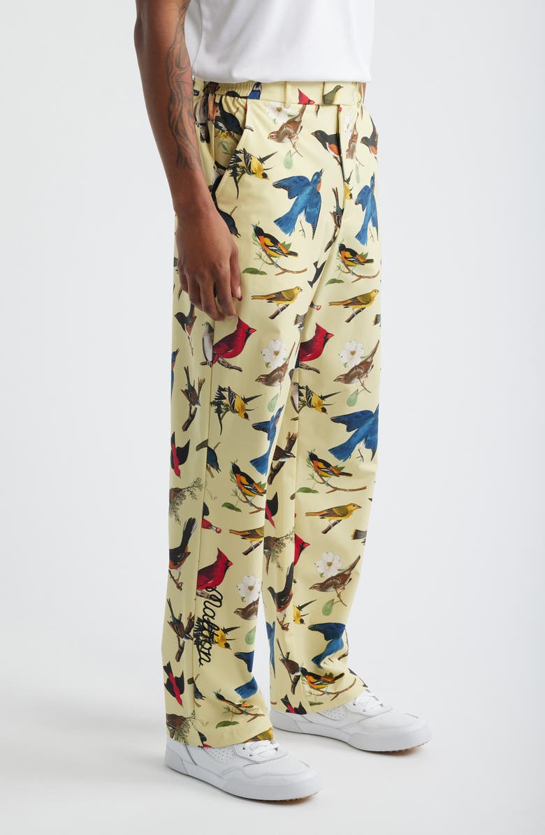 Malbon Golf Birds of Georgia Print Magnolia Performance Pants, Alternate, color, Bird Print
