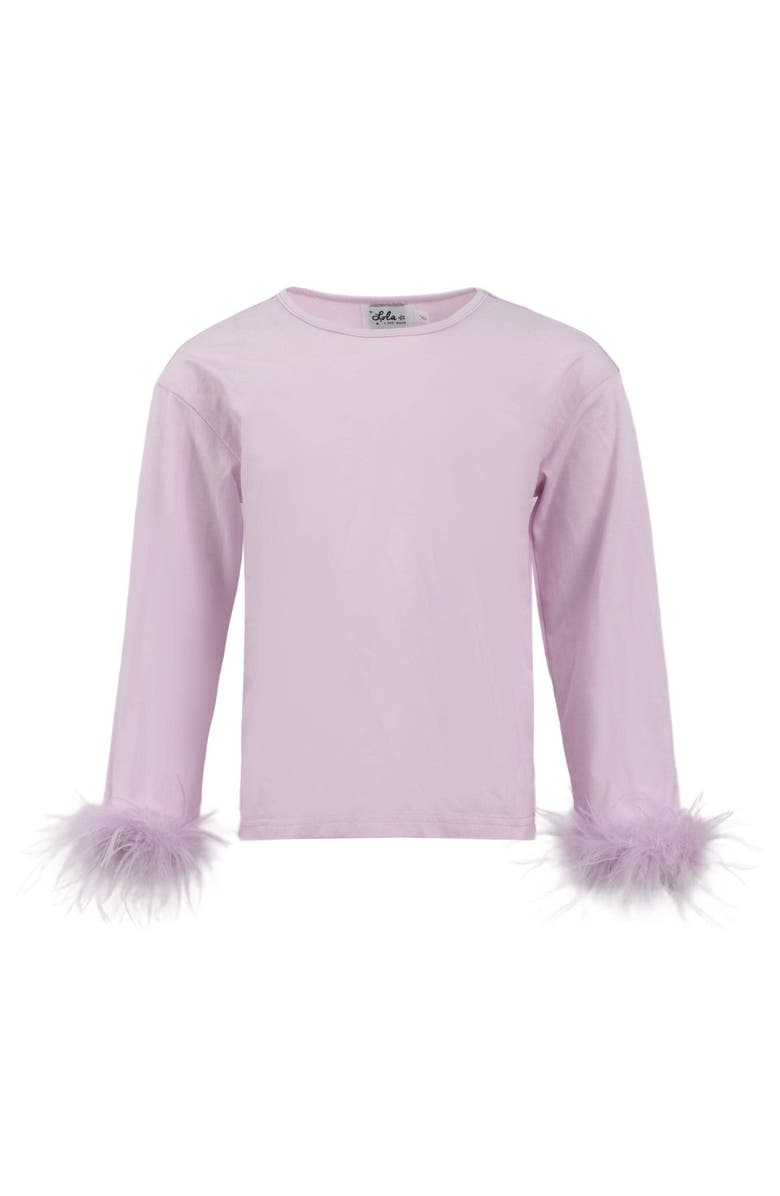 Lola + The Boys Pretty Feather Long Sleeve, Main, color, 