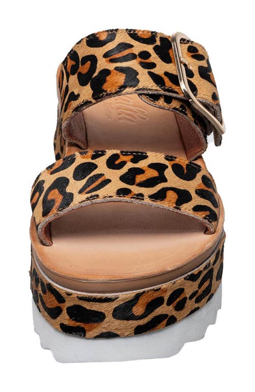 Antelope Afra Faux Fur Platform Slide Sandal In Brown