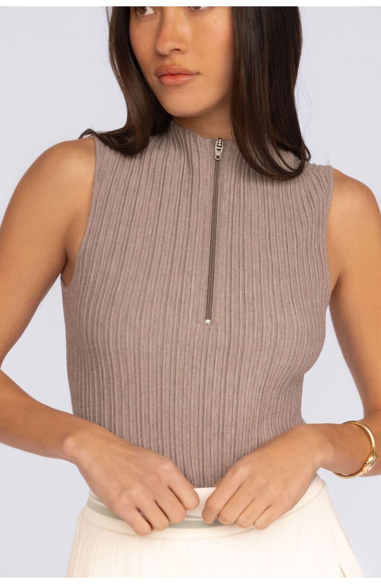 Fore-té Club Attire Elise Knit Tank, Main, color, Mocha