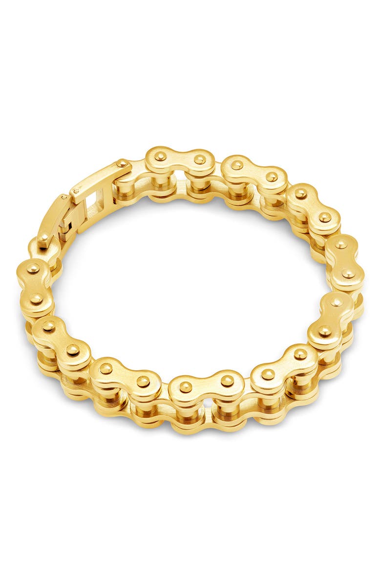 Sterling Forever Bolt Watch Chain bracelet, Alternate, color, Gold