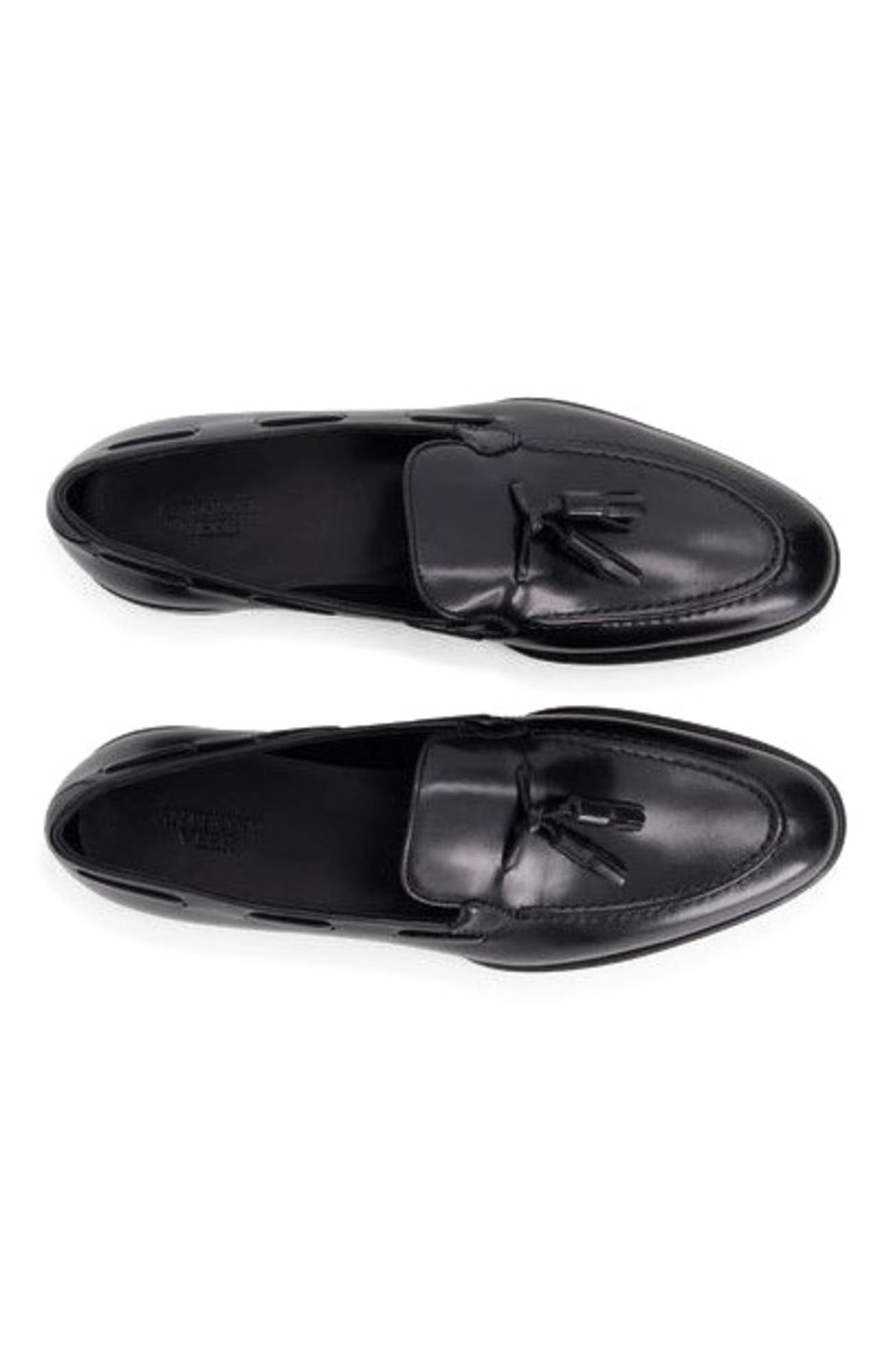 Anthony Veer Camden Tassel Loafer, Alternate, color, Obisidian Black Leather