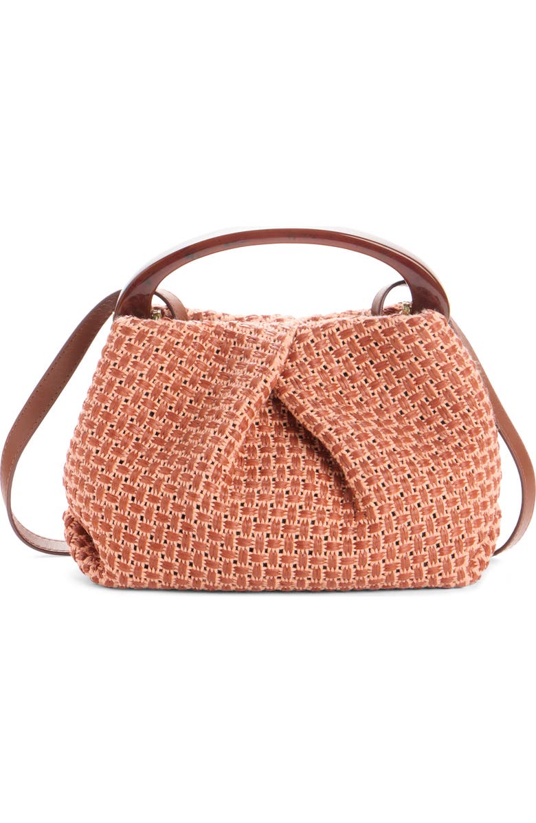 Dries Van Noten Pleated Woven Crossbody Bag, Main, color, Wood 710