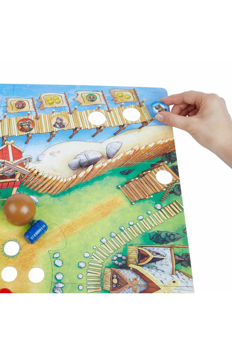HABA Valley of The Vikings Fun Kids Board Games, Action-Packed Barrel Bowling Adventure Games for Ages 6+, 2019 Children's Game of The Year Winner, Alternate, color, Yellow Multi
