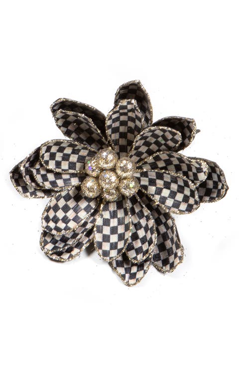 Courtly Check Flower Clip