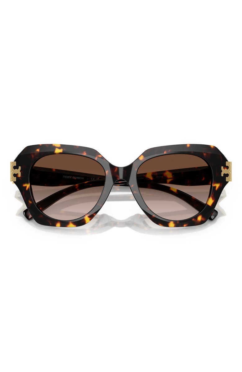 Tory Burch 51mm Cat Eye Sunglasses, Alternate, color, Brown Tort