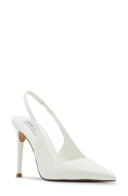 Steve Madden Reyes Pointed Toe Slingback Sandal In White Box