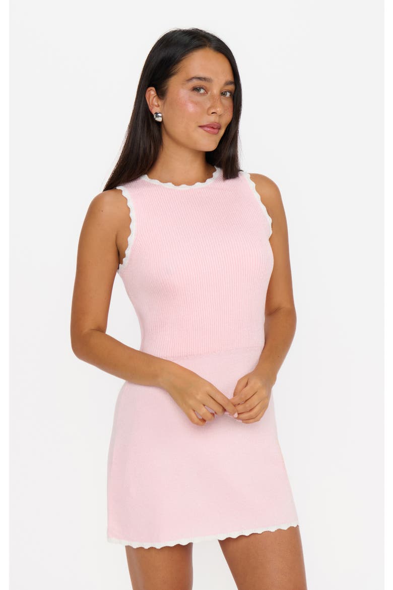 Cora Mini Dress, Main, color, Taffy Pink Knit