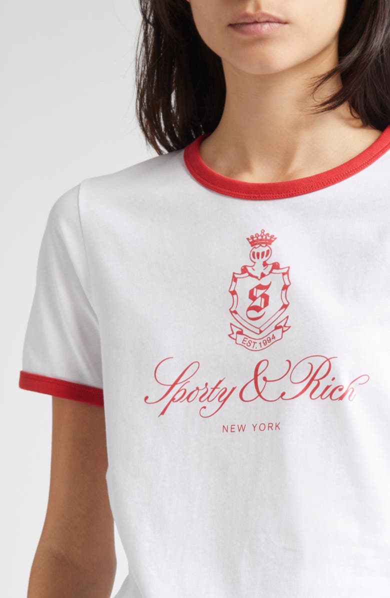 Sporty & Rich Vendome Graphic Ringer T-Shirt, Alternate, color,