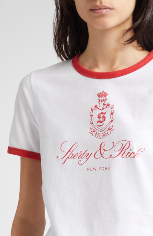 Sporty And Rich Sporty & Rich Vendome Graphic Ringer T-shirt In Multi