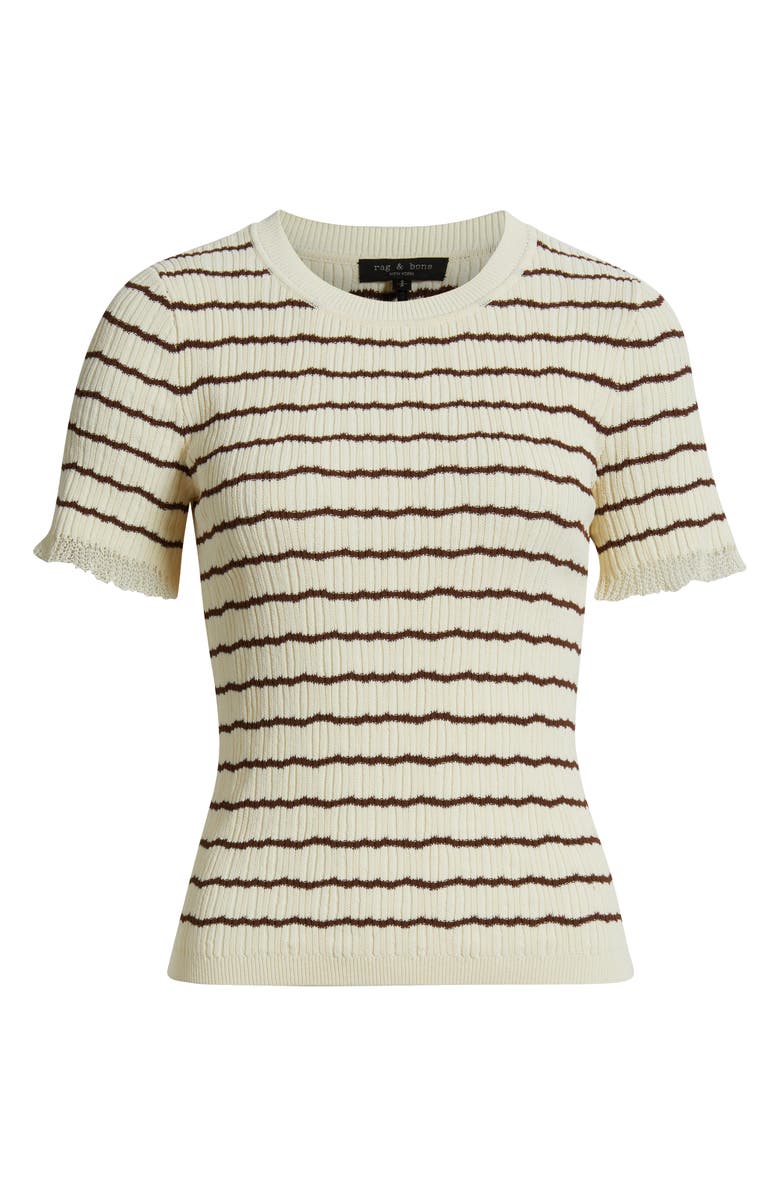 rag & bone Chiara Crewneck Rib Sweater, Alternate, color, Ivory