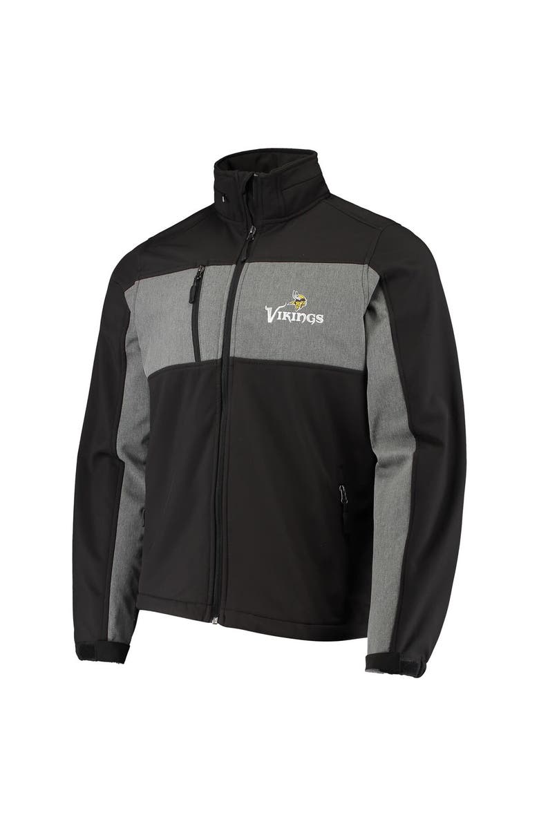 DUNBROOKE Men's Dunbrooke Black Minnesota Vikings Circle Zephyr Softshell Full-Zip Jacket, Alternate, color, 