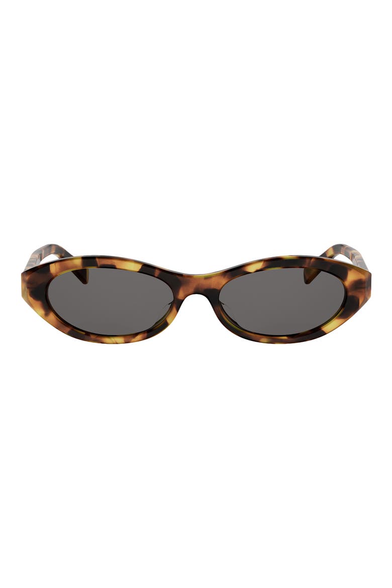 Triomphe Mini 54mm Oval Sunglasses, Main, color, BLONDE HAVANA / SMOKE