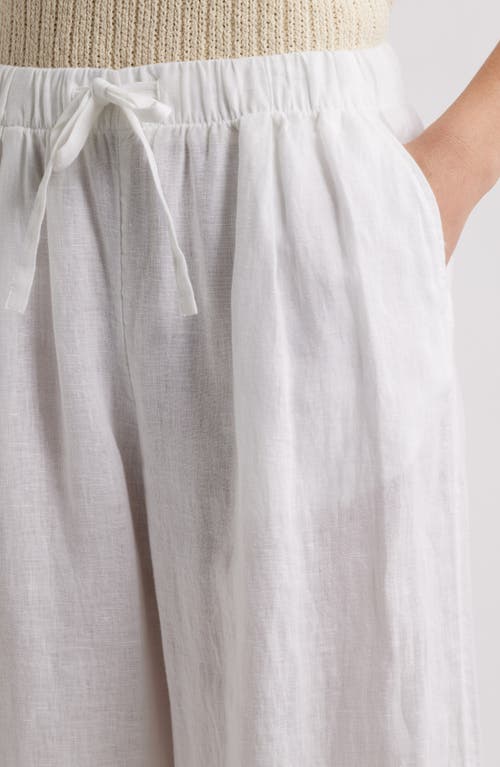Caslonr Caslon(r) Wide Leg Linen Pants In White