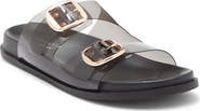 TOP MODA Daniela Clear Double Strap Slide Sandal