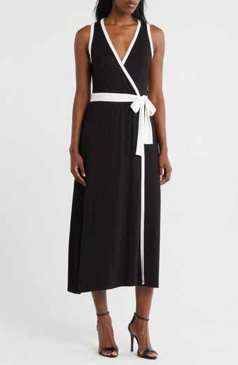Loveappella Faux Wrap Midi Dress