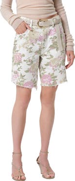 Citizens of Humanity Ayla High Waist Raw Hem Cutoff Denim Bermuda Shorts