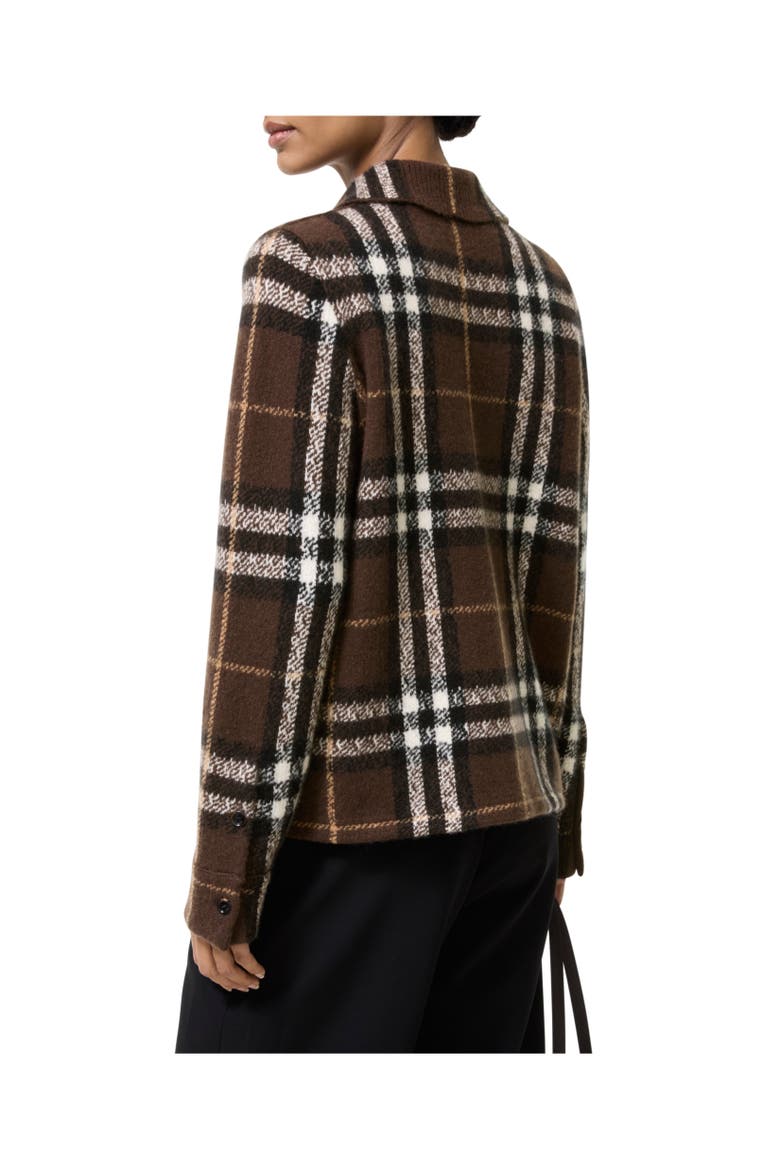 Check Cashmere Overshirt, Alternate, color, Treacle brown