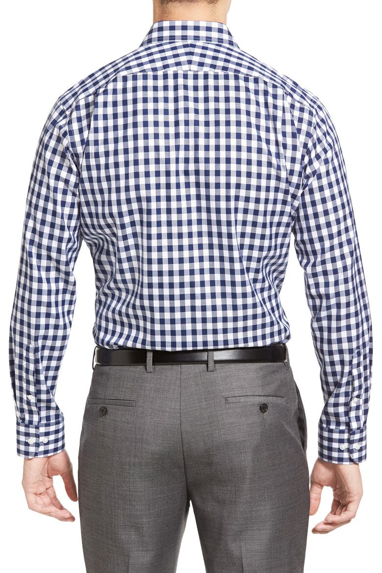 Nordstrom Smartcare™ Trim Fit Check Dress Shirt, Alternate, color, NAVY- PATRIOT