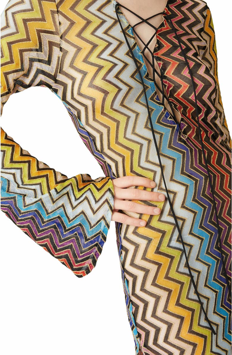 Missoni Long Caftan With Zig Zag Pattern, Alternate, color,