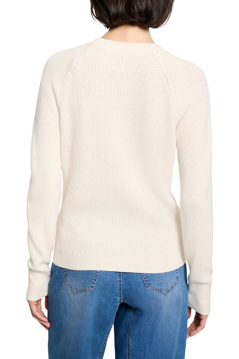 Shaker Stitch Faux Wrap Sweater, Alternate, color, CLASSIC CREAM