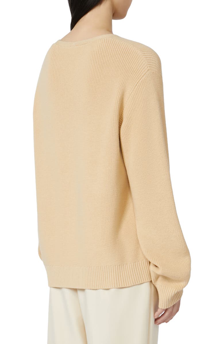 MM by Max Mara Libero Front Zip Cardigan, Alternate, color, Ivory