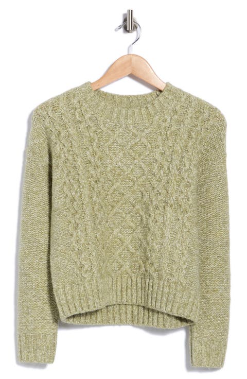 Marled Cable Knit Sweater