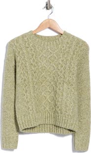 Lucky Brand Marled Cable Knit Sweater