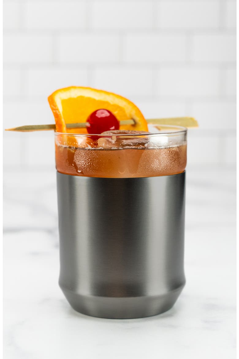 Hybrid Cocktail Glass, Alternate, color, GUNMETAL BLACK