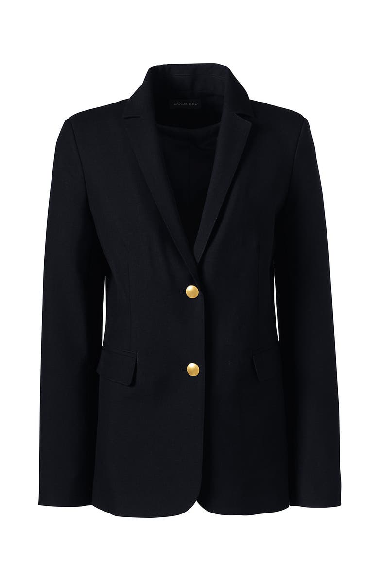 Lands' End School Uniform Hopsack Blazer, Alternate, color, Black