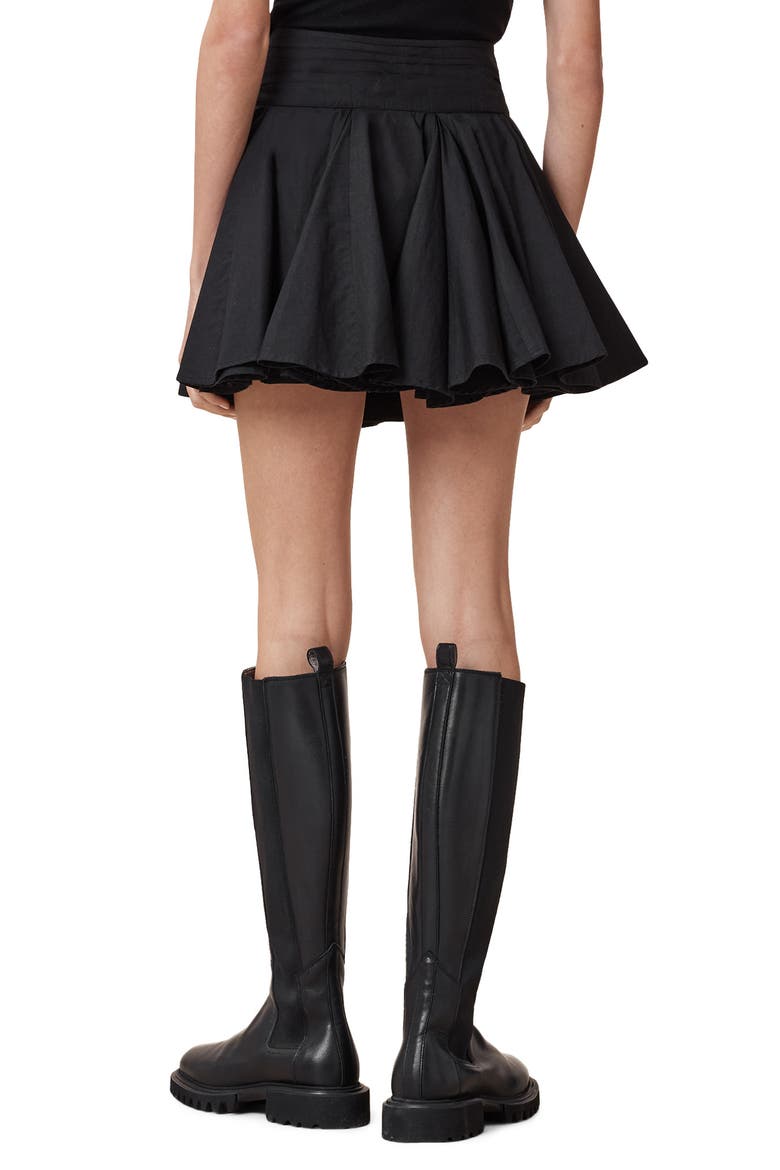 Tulip Miniskirt, Alternate, color, BLACK