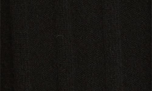 Reformation Hannah Wool Cardigan With Faux Fur Collar In Black