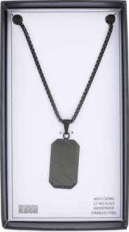 NORDSTROM RACK Men's Textured Dog Tag Necklace