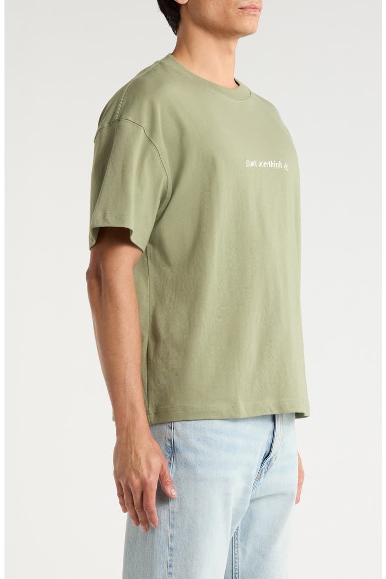 Don't Overthink It Graphic T-Shirt, Alternate, color, SAGE