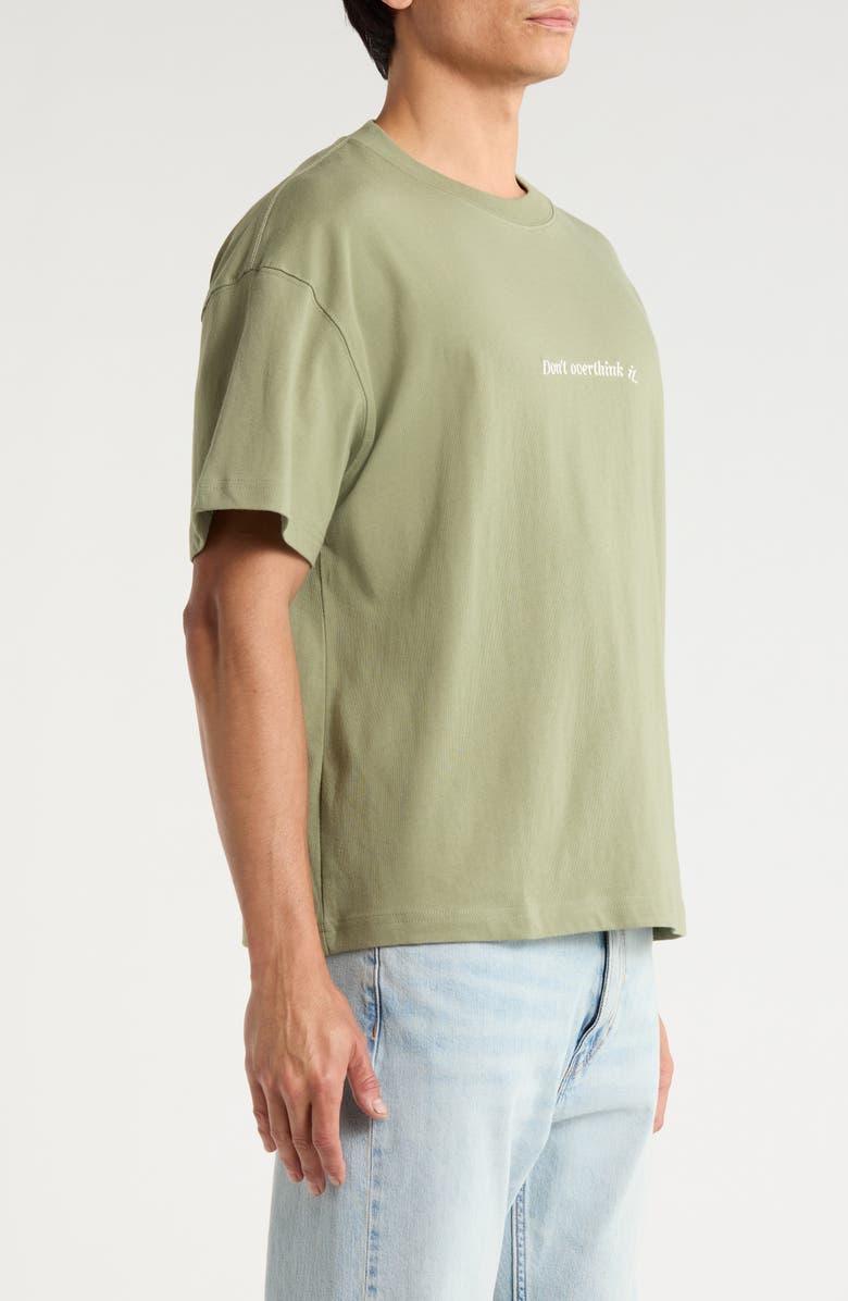 HONOR THE GIFT Don't Overthink It Graphic T-Shirt, Alternate, color, Sage
