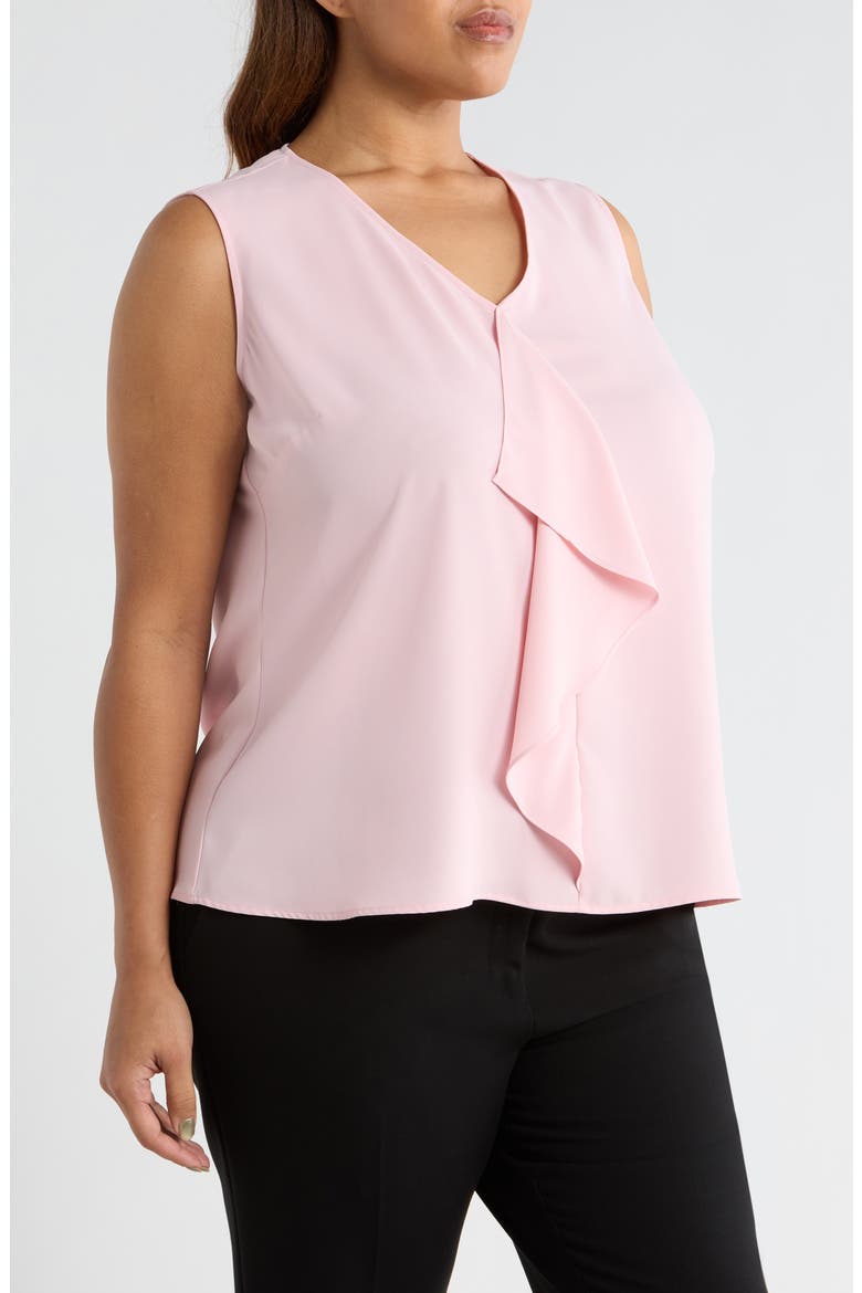 Cascade Ruffle Sleeveless Top, Alternate, color, TUTU PINK