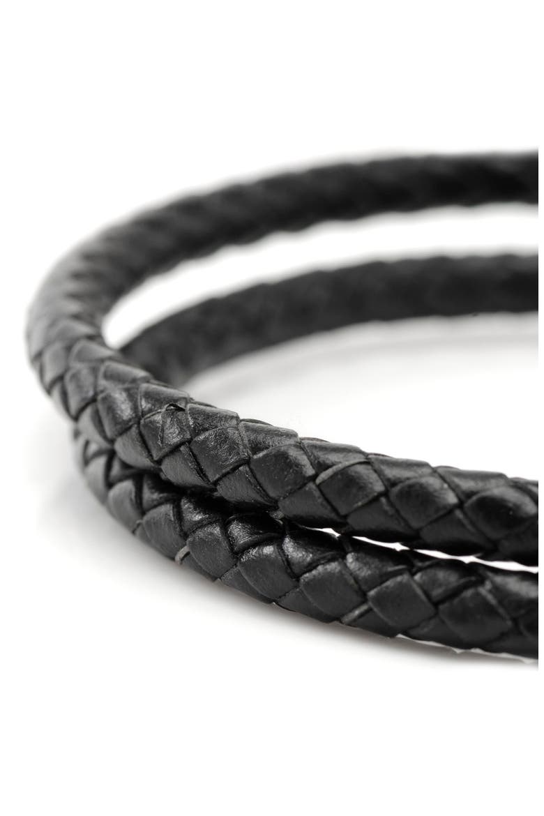 Star Wars™ - Darth Vader Braided Leather Wrap Bracelet, Alternate, color, BLACK