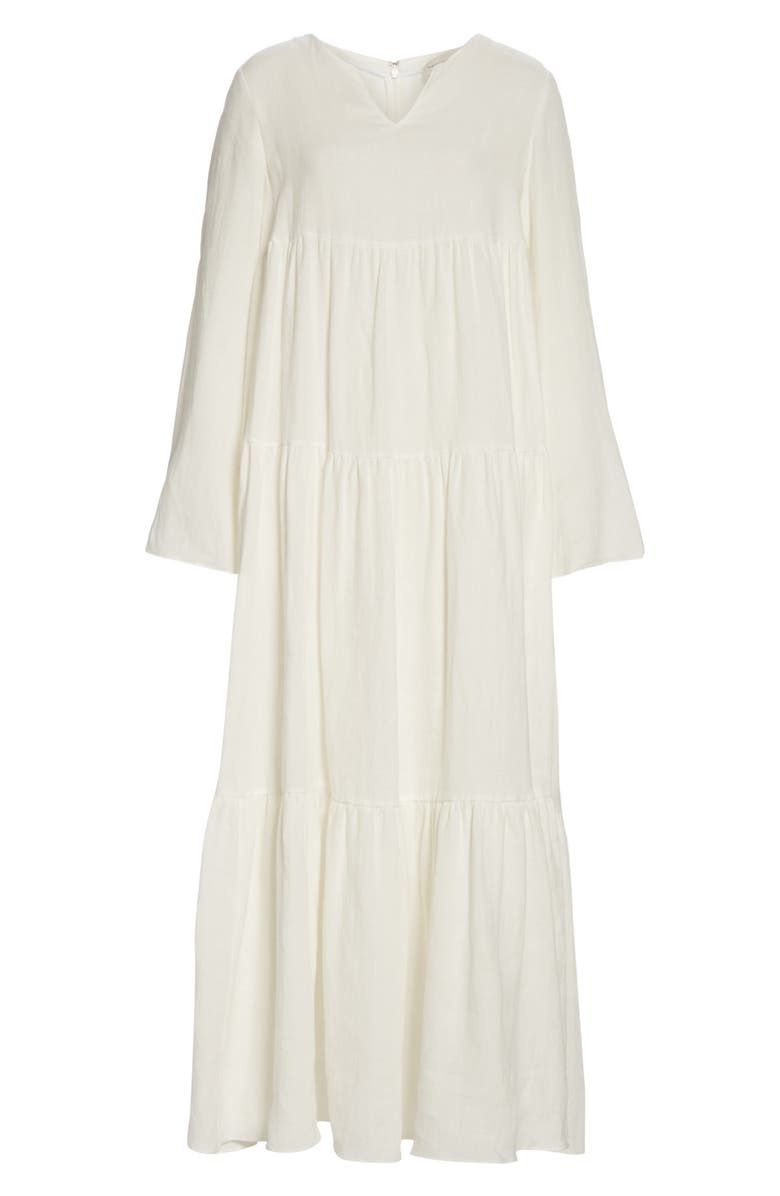 Mansur Gavriel Bohemian Long Sleeve Linen Maxi Dress, Alternate, color,