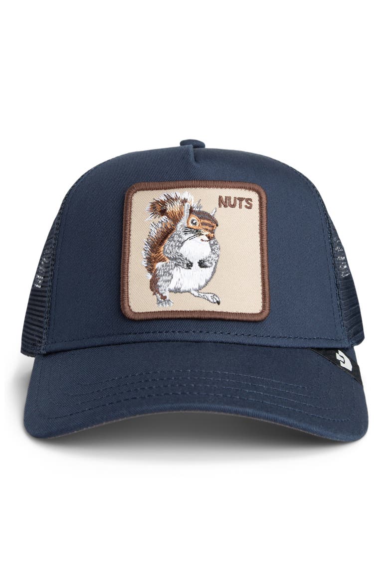 Nuts Squirrel Patch Snapback Trucker Hat, Alternate, color, EDGE