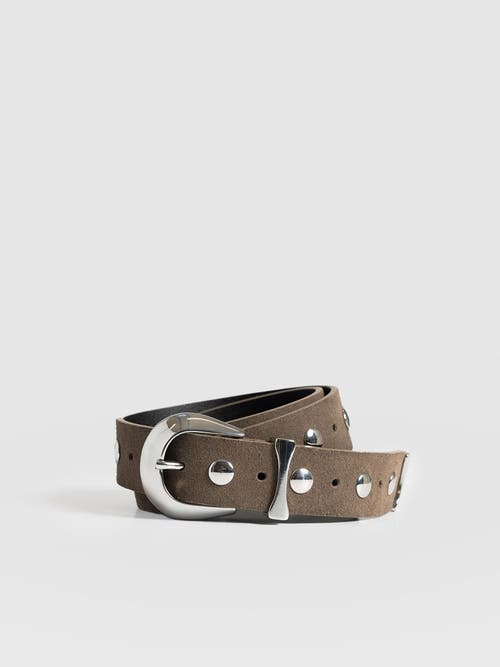 Saint + Sofia Roxie Studded Belt In Brown