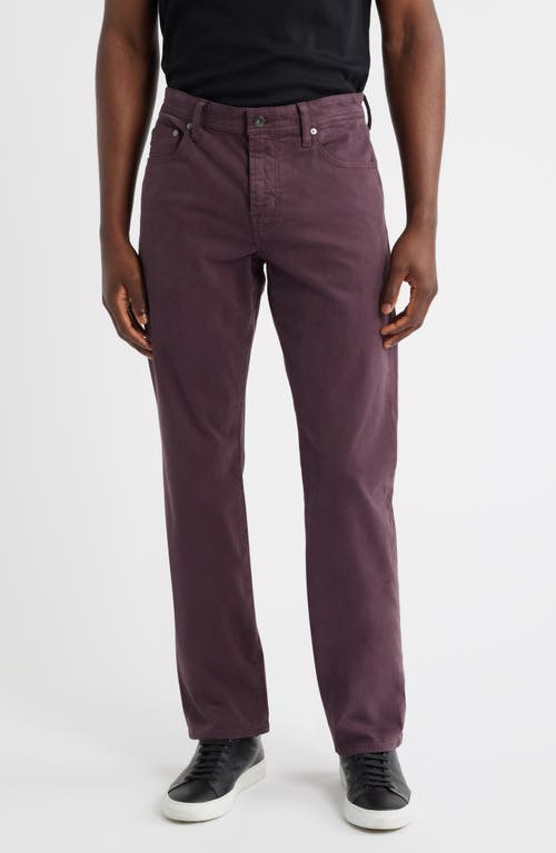 Ag Everett Slim Straight Leg Pants In Purple